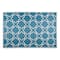 DII® Storm Blue & White Lattice Outdoor Rug, 4ft. x 6ft.